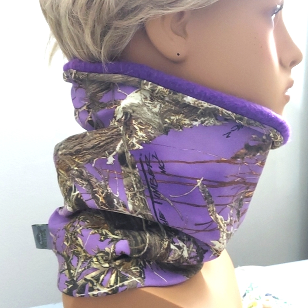 True Timber Turtle Fur Purple Camo Neckwarmer Gator Face cover Unisex